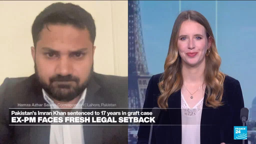 Former Pakistan Prime Minister Imran Khan and his wife receive 17-year sentences.