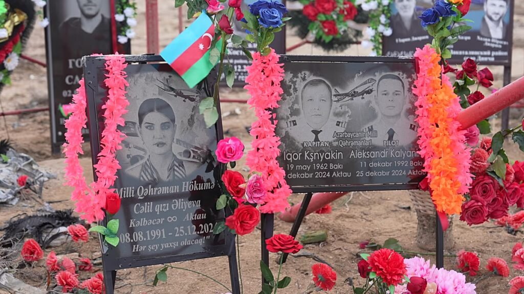 Aktau, a city in Kazakhstan, commemorates the anniversary of the Azerbaijan Airlines crash.