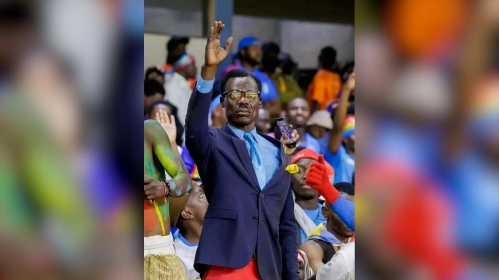 DR Congo supporter strikes ‘Lumumba pose’ throughout entire AFCON game