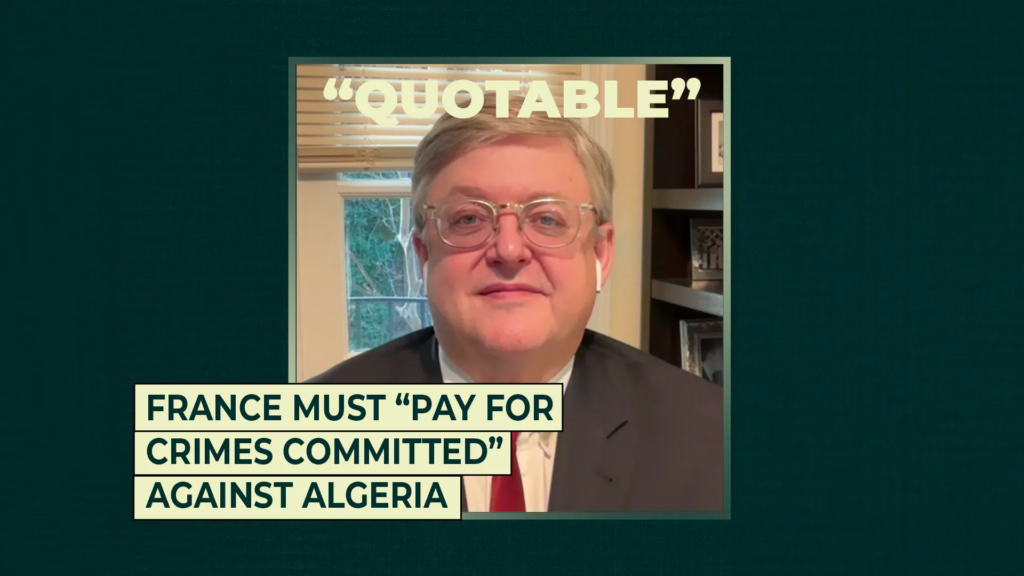 France must “atone for its actions” against Algeria.