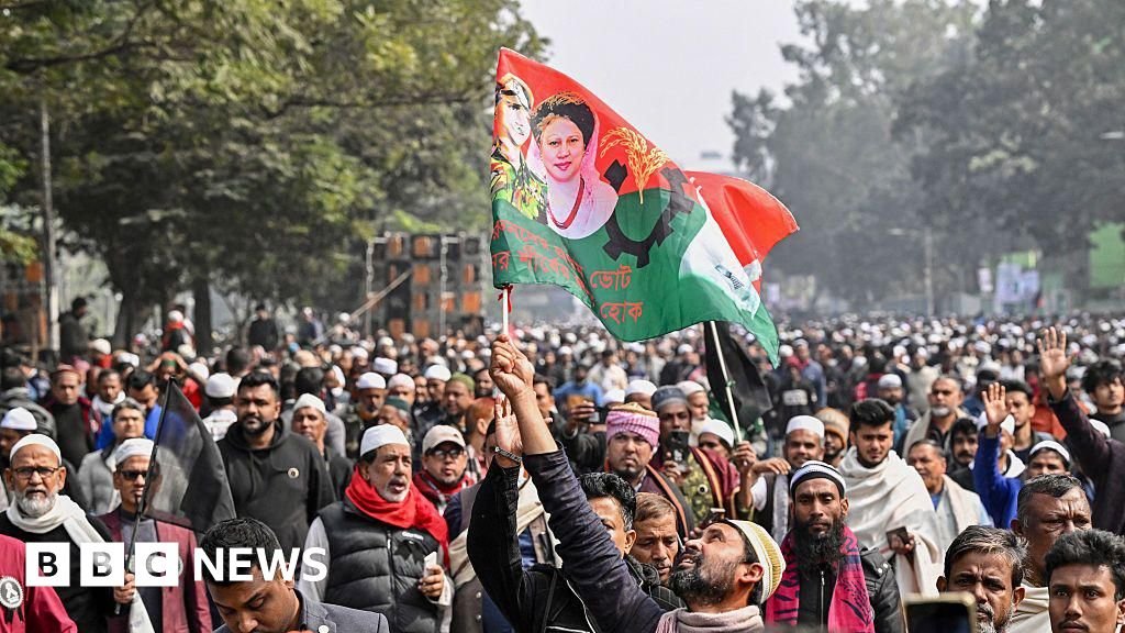 Massive crowds pay tribute to Bangladesh's first female Prime Minister at state funeral.