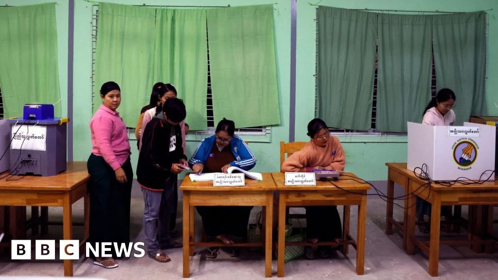 Myanmar, ravaged by conflict, holds a widely condemned 'sham' election.