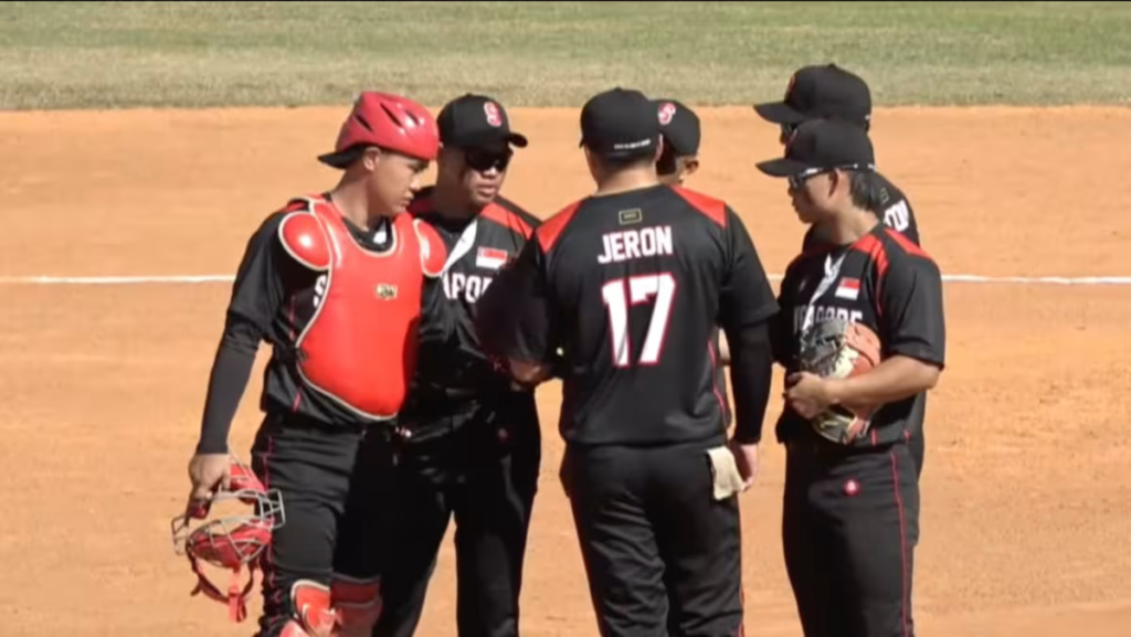 Singapore men's softball team secures silver at SEA Games, mirroring 2019 final outcome.