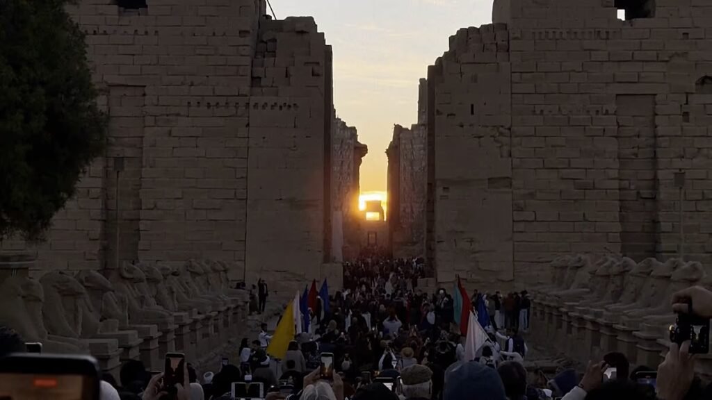 Winter Solstice: Sunrise Synchronizes with Karnak Temple in Luxor, Egypt