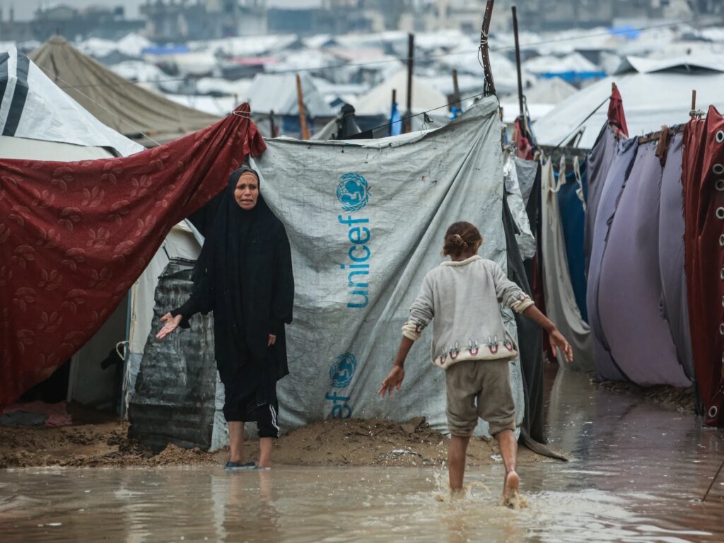Winter storms escalate humanitarian disaster in Gaza as UN reports ongoing aid restrictions.
