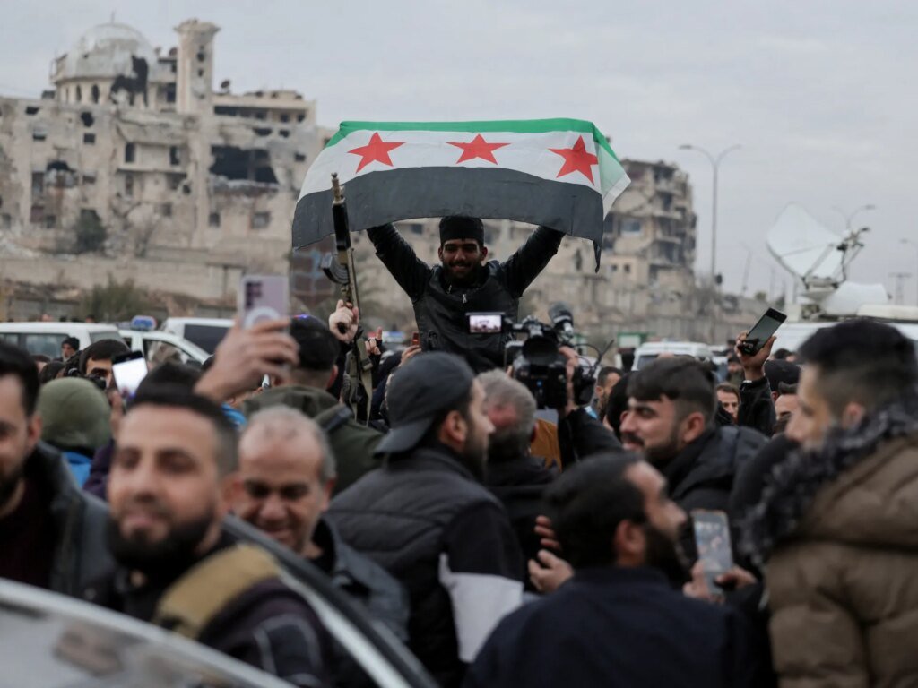 Final Kurdish SDF fighters depart Aleppo, Syria, following days of conflict.