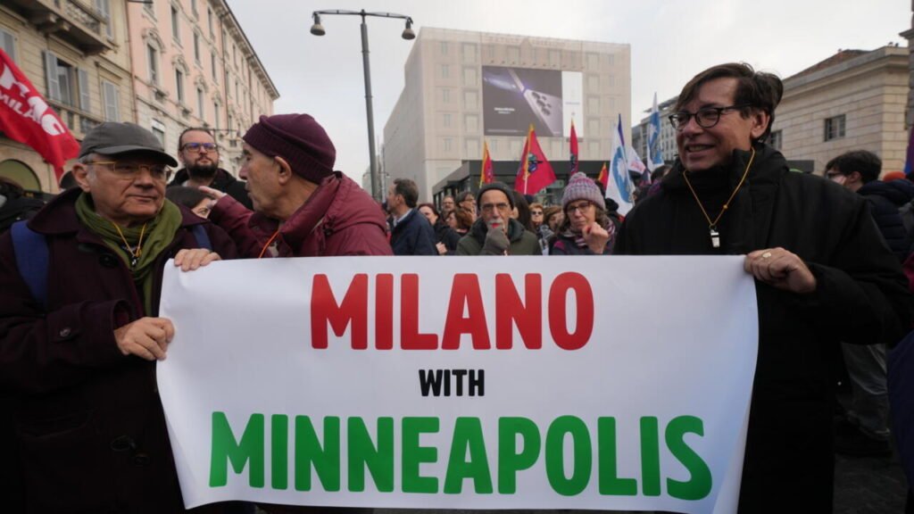"Rising Authoritarianism": Milan Demonstrators Condemn ICE Presence at Winter Olympics