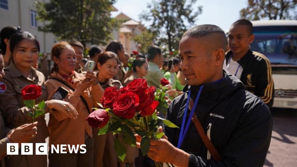 Thailand frees 18 Cambodian soldiers detained since July.