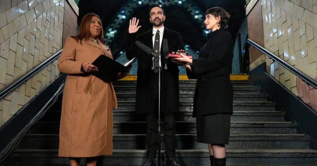 Zohran Mamdani officially takes office as mayor of New York City.