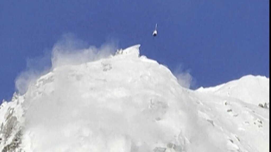 Helicopter Sets Off Avalanche During High Alert in the French Alps