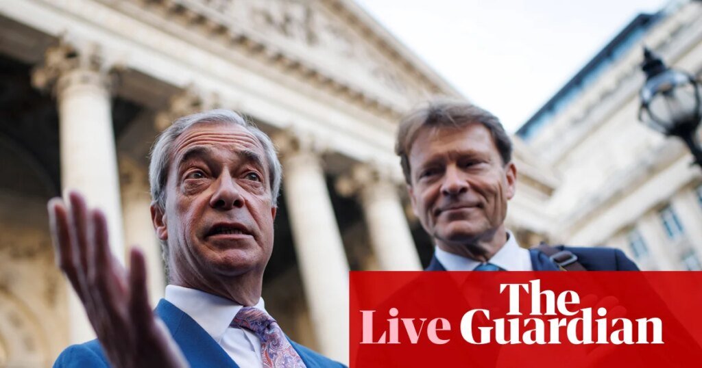 Nigel Farage Supports Richard Tice Amid Claims His Company Violated Tax Laws – Live Updates on UK Politics
