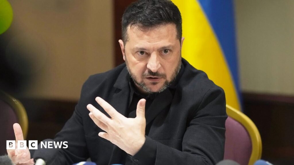 Russia blames Ukraine for assaulting oil refinery following Zelensky's announcement of renewed strikes.